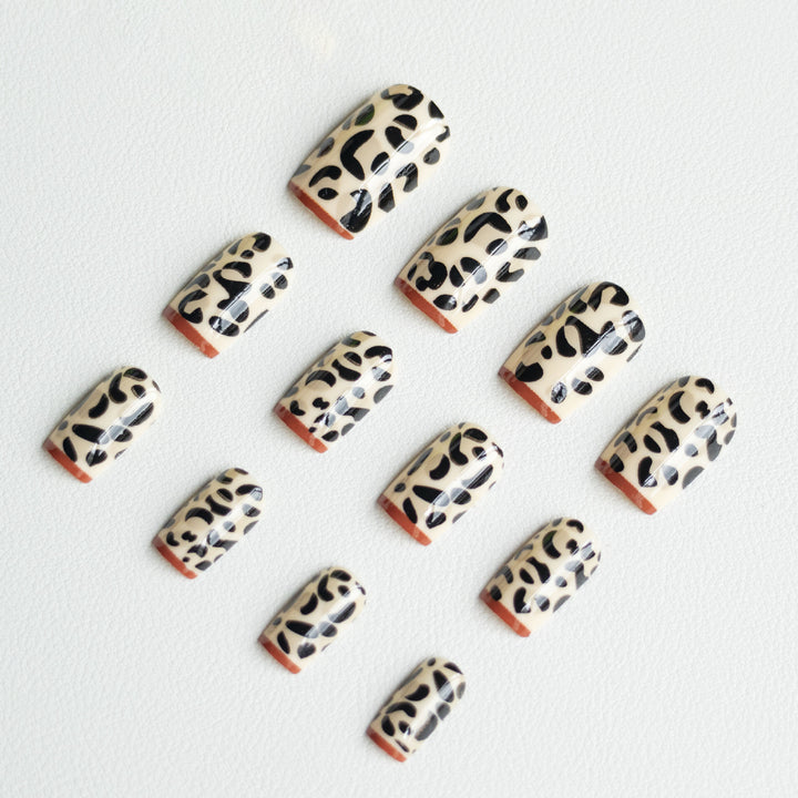 Wildtier-Print-Nagelkunst-Set