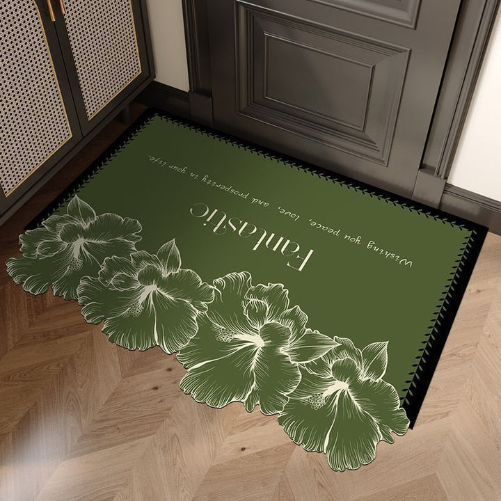 Elegante Blumen Fussmatte