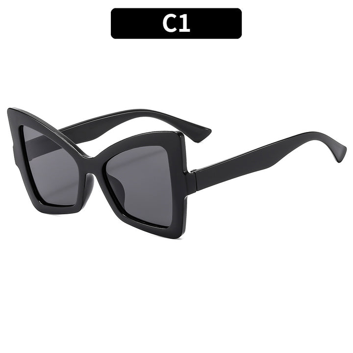 Fette geometrische übergroße Sonnenbrille