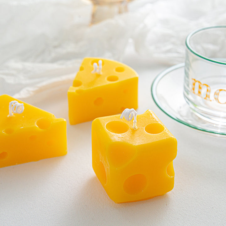 Emmental-Style Wedgesojawachskerze Tischakzent