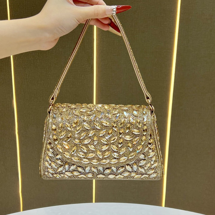 Verschnörkelte Kristall-Detail Abendhandtasche