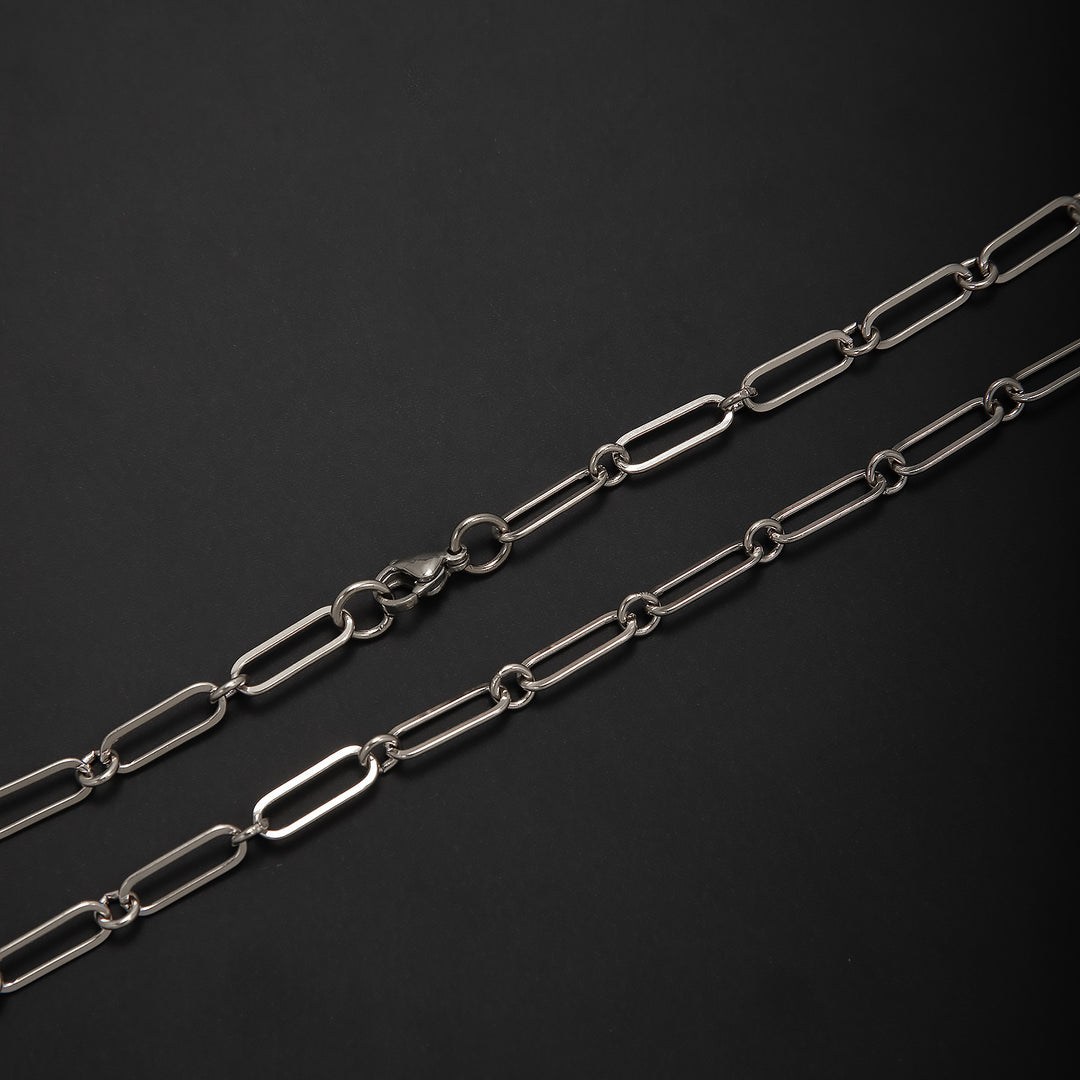 Elegante offene Gliederkette Halskette Karnz