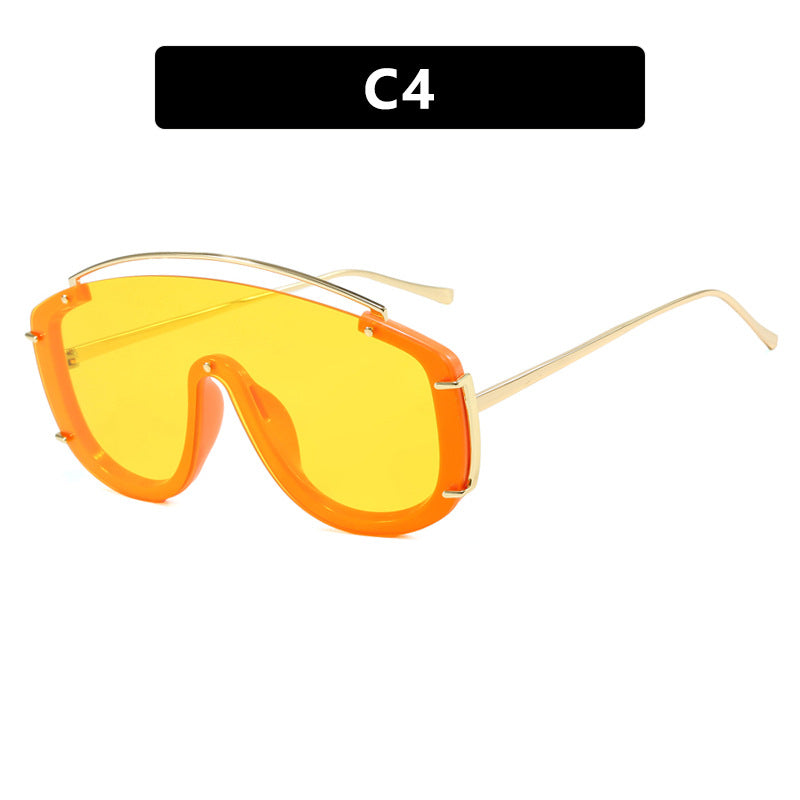 Damen futuristische Oversized-Sonnenbrille Karnz
