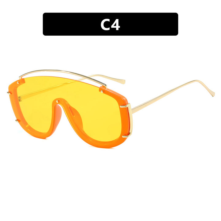 Damen futuristische Oversized-Sonnenbrille Karnz