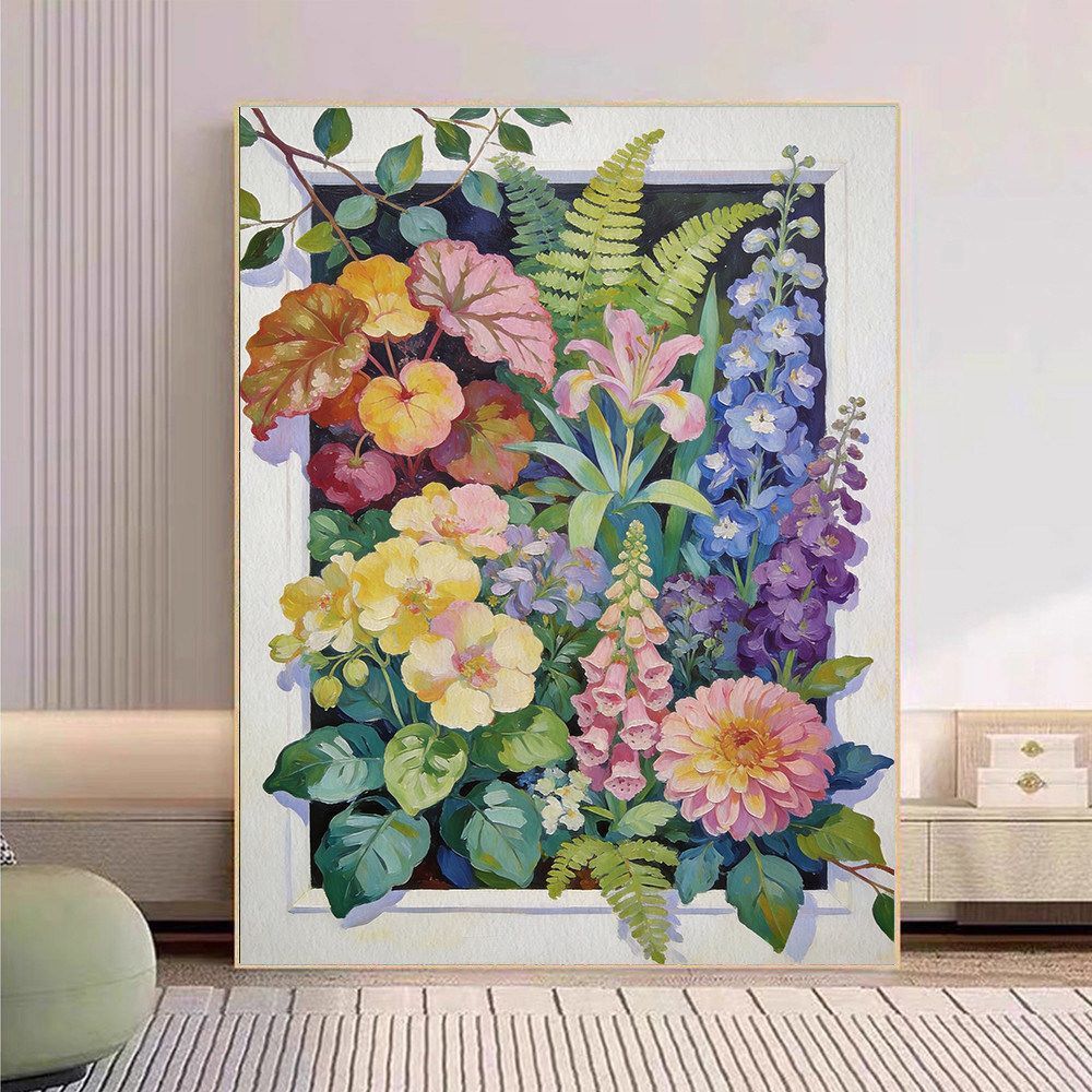 Floral Botanische Leinwand Kunstdruck Karnz