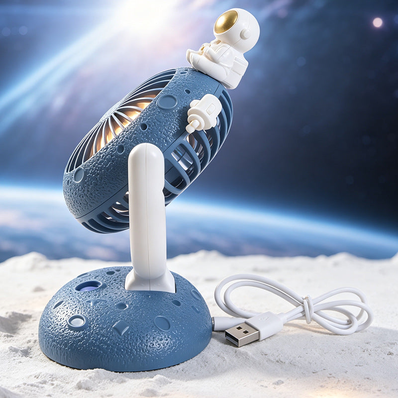 Unisex Tragbarer Mini-Ventilator mit LED-Beleuchtung und einzigartigem Astronautendesign Karnz