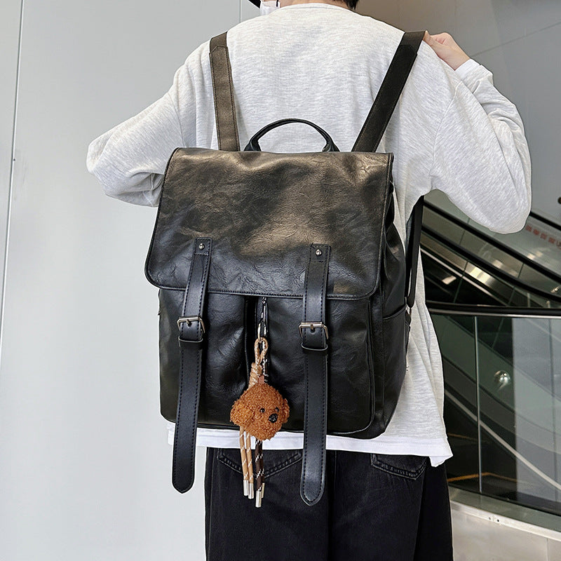 Vintage Leder Zugband Rucksack Karnz
