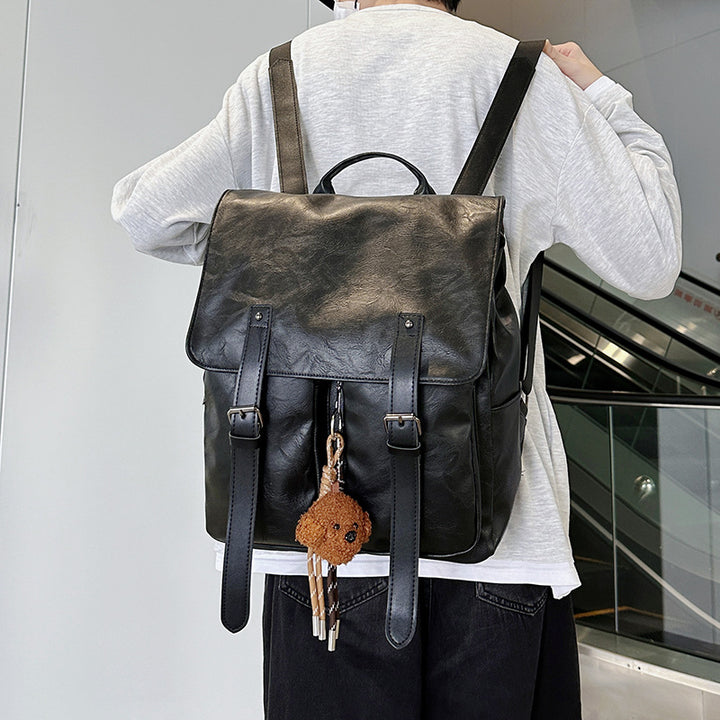Vintage Leder Zugband Rucksack Karnz