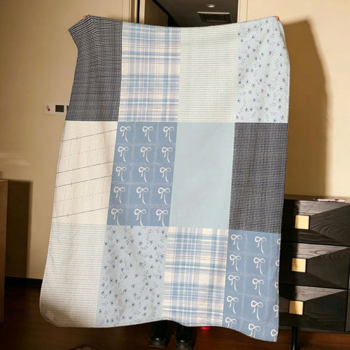 Patchwork-Fleece-Wurfdecke