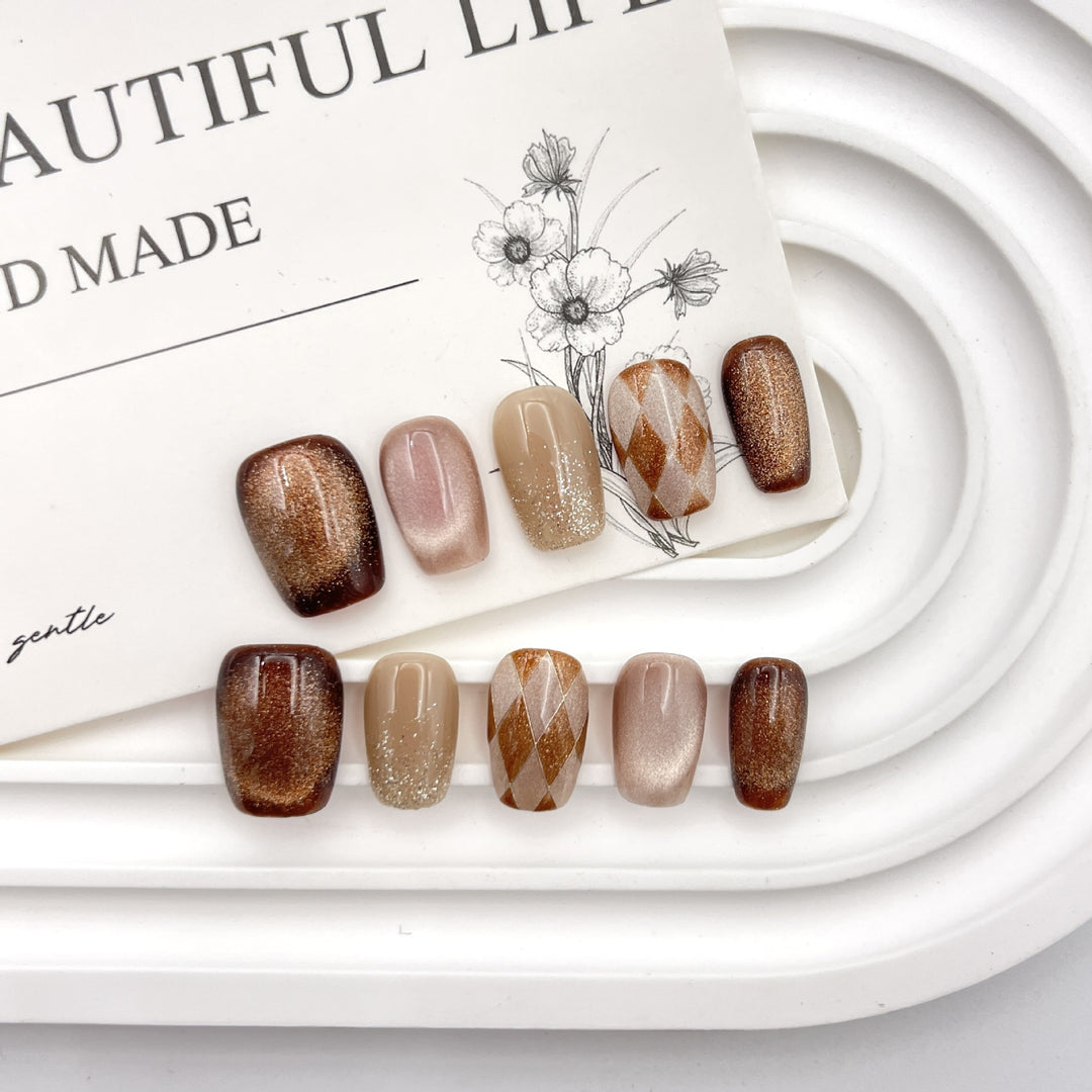 Elegantes Press-On Nagelkunst Set  1791773490