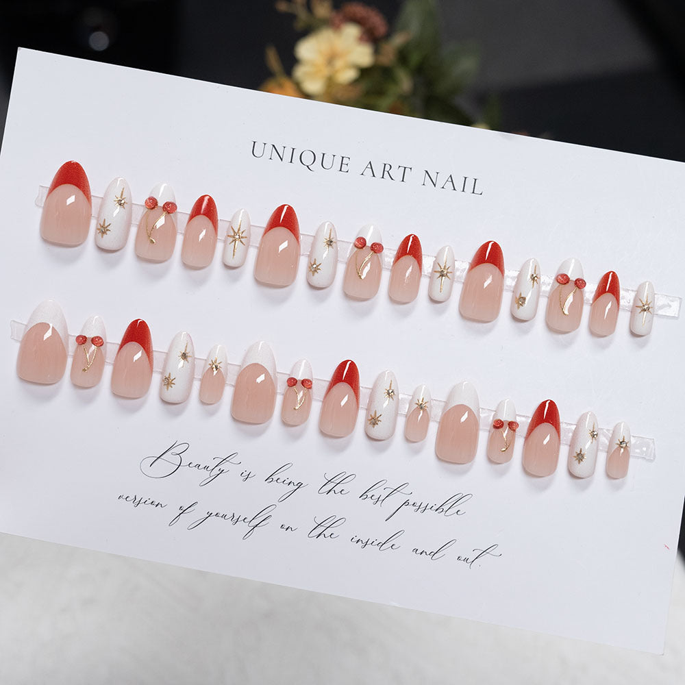 Kreative Kirsche-inspirierte Nagelkunst