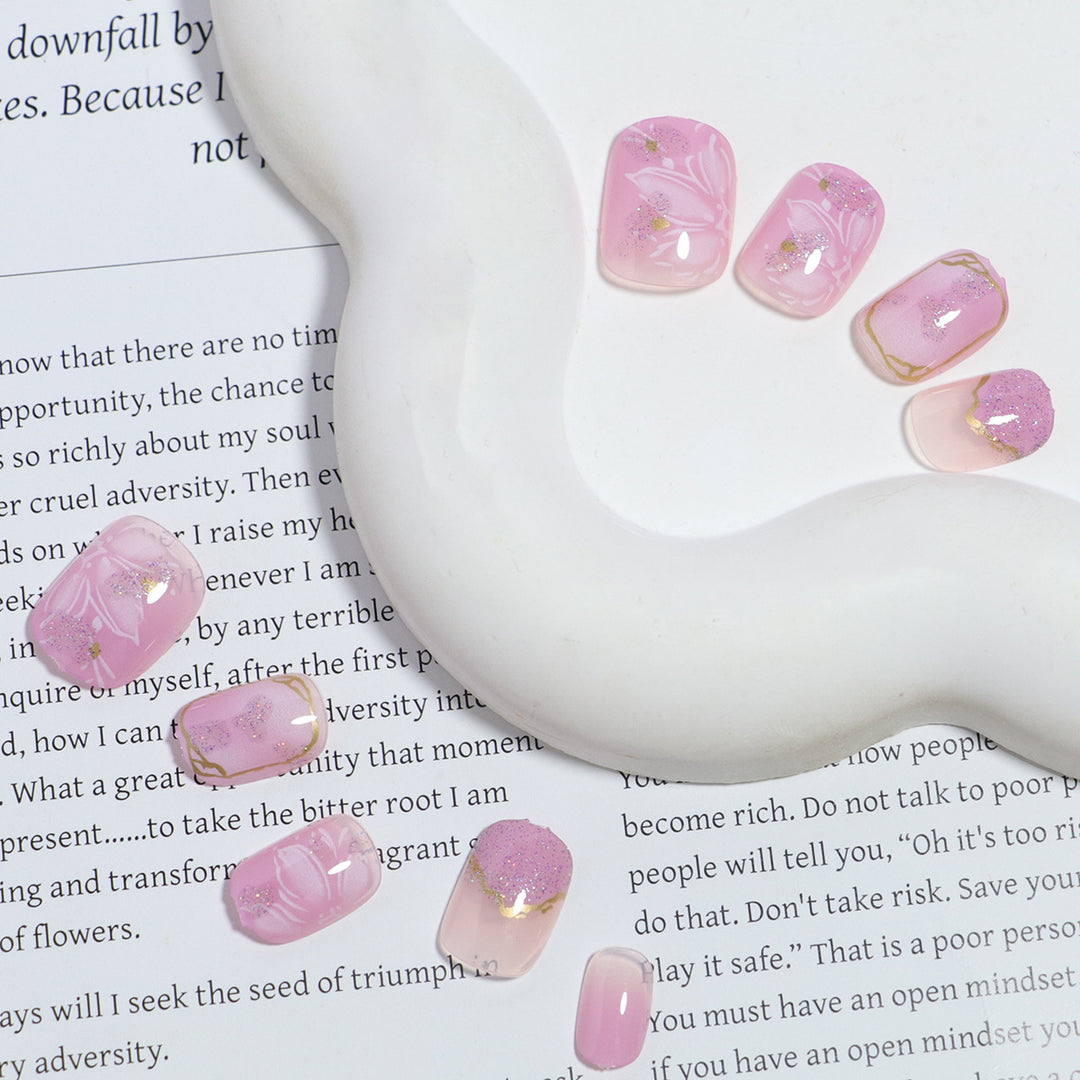 DIY Floral Design Press-On Nail Set Karnz