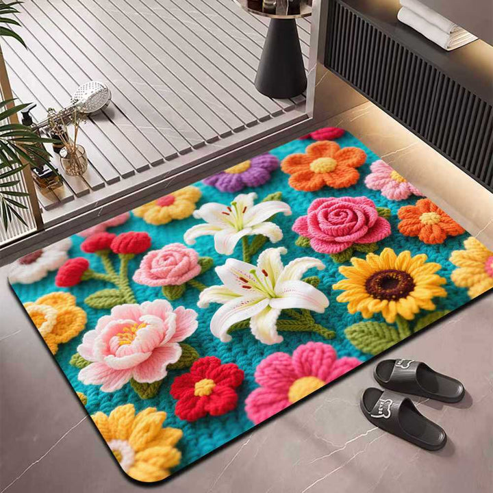 Badezimmer Floral Bestickte Matte