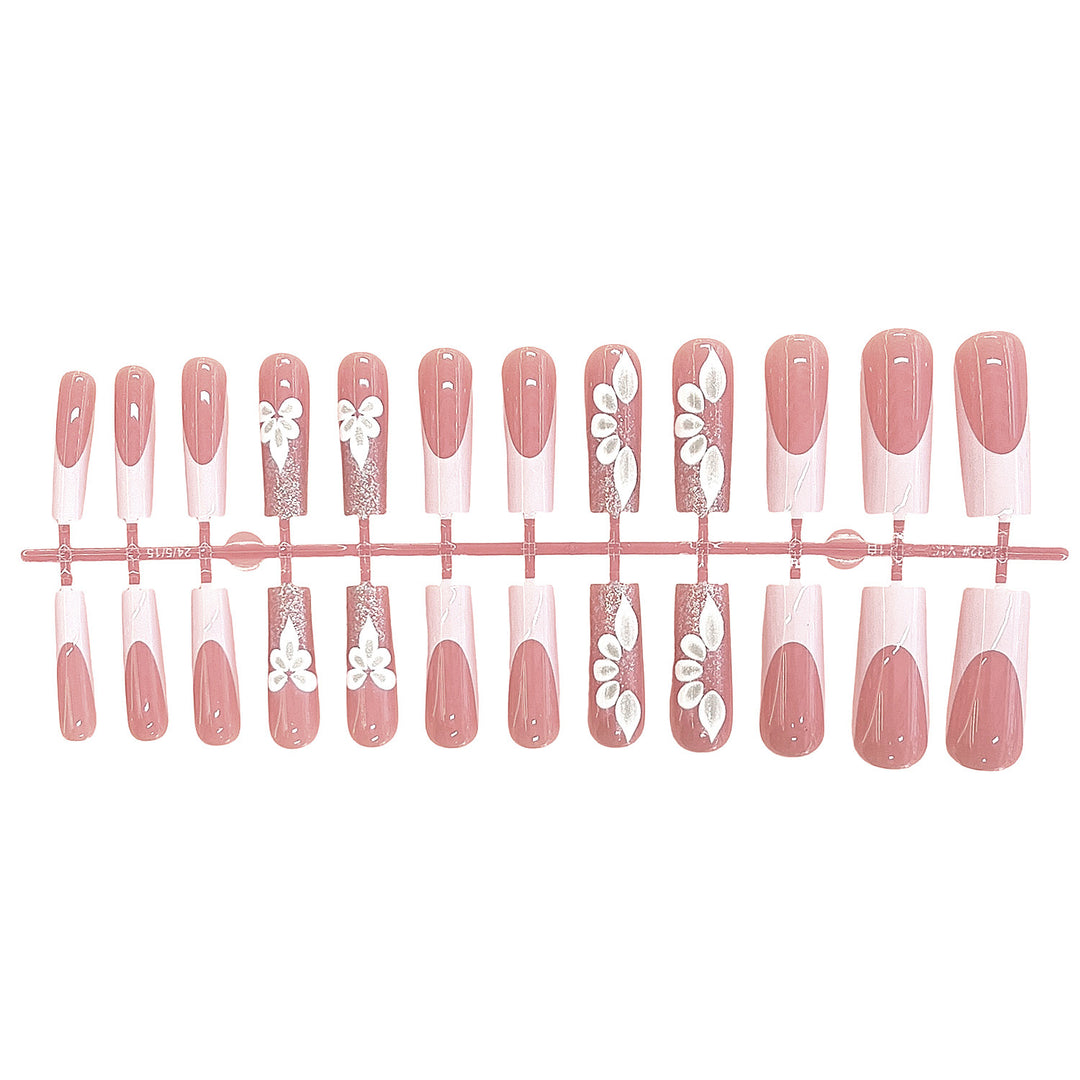 Elegante Blumen Design Druck-Nägel Karnz