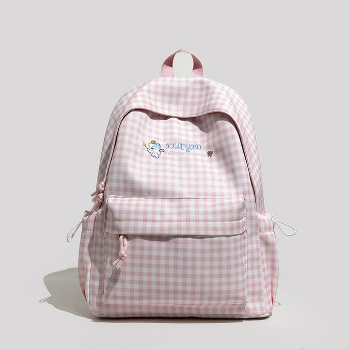 Süße Gingham-Muster Rucksack Karnz