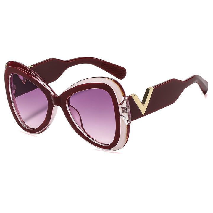 Damen Cat-Eye Sonnenbrille mit luxuriösen Metallakzenten Karnz