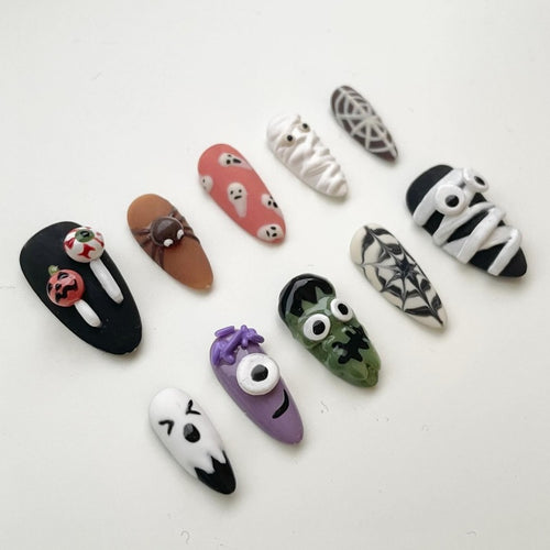 Verspielt Halloween-Themen Press-On Nagel Set Karnz