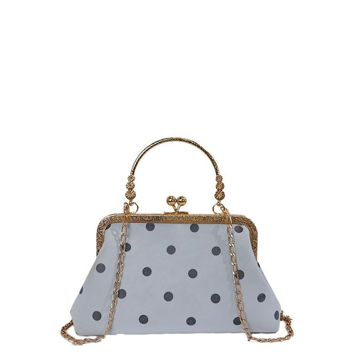 WoVintage Elegante Polka Dot Abend-Clutch Karnz