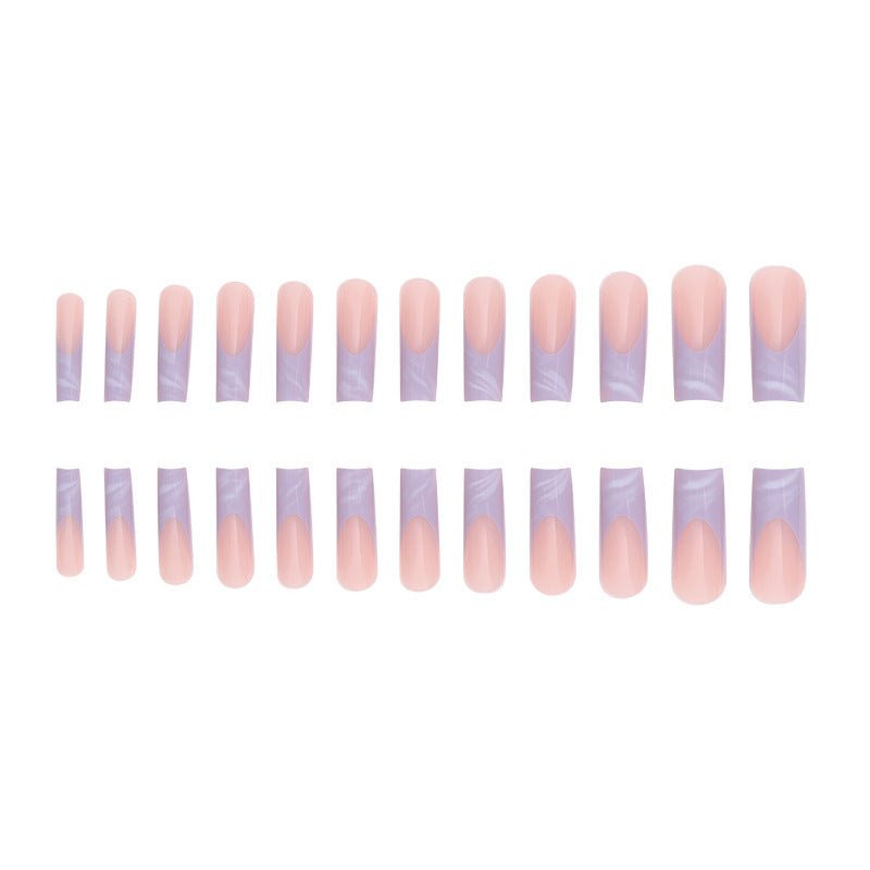 Langes Acryl Press-On-Nagelset mit Ombre-Effekt Karnz