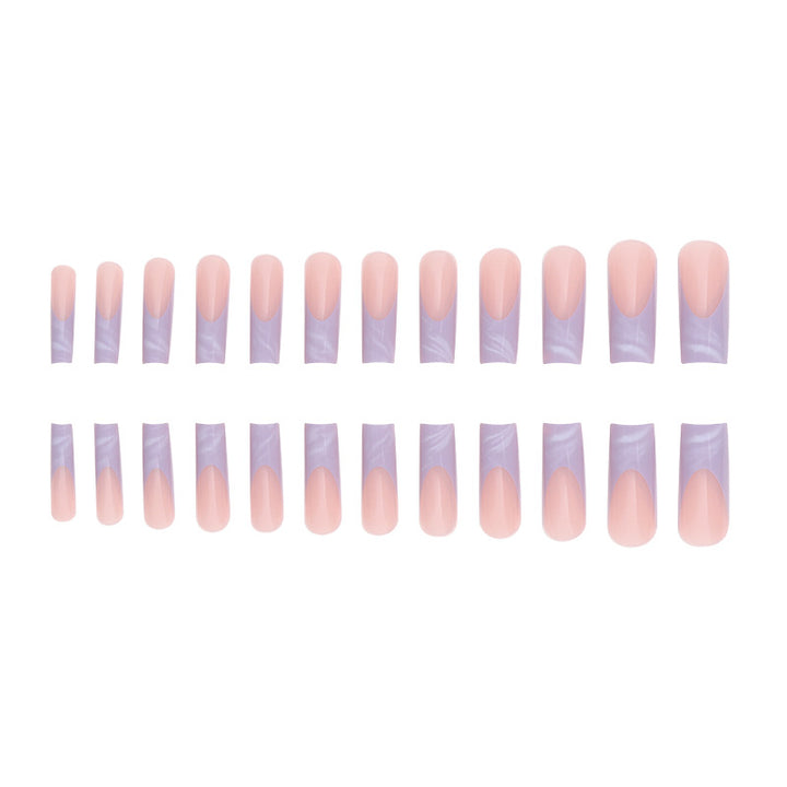 Langes Acryl Press-On-Nagelset mit Ombre-Effekt Karnz