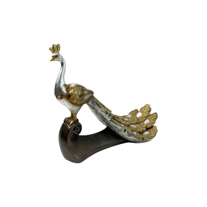 Prunkvolle Pfau Deko Skulptur Karnz
