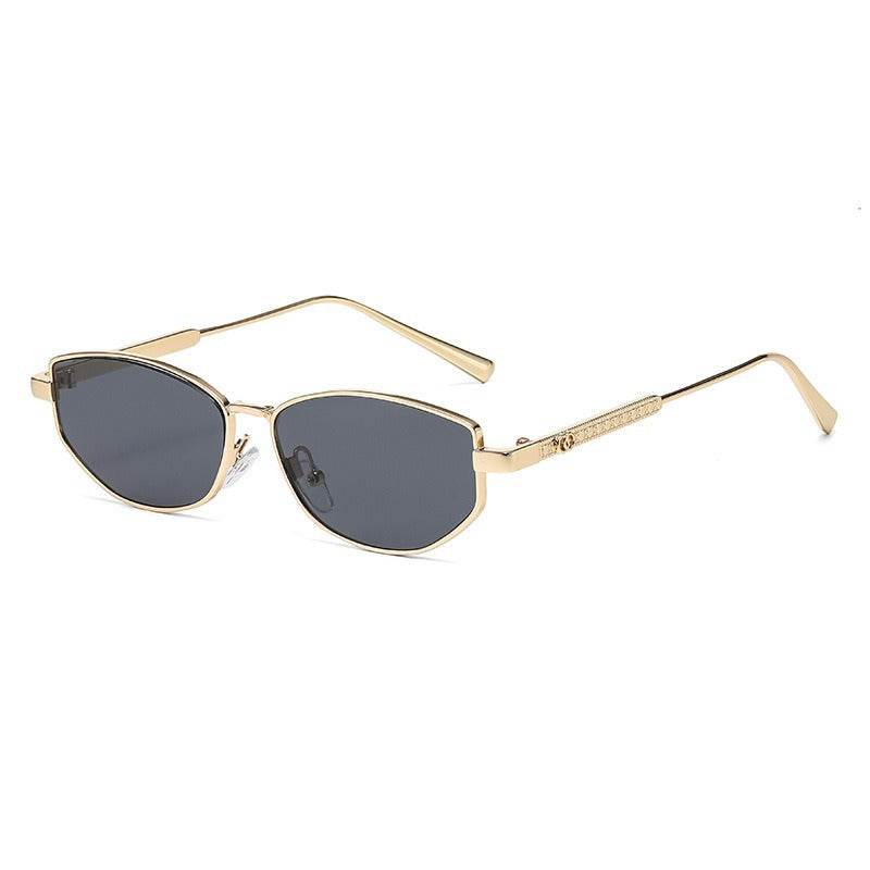 Damen elegante Sonnenbrille mit funkelndem Metallrahmen Karnz