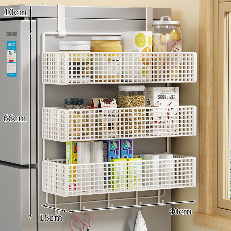 Über-Kühlschrank Doppel-Schicht Magnetische Drahtgeflecht Vorratsorganizer