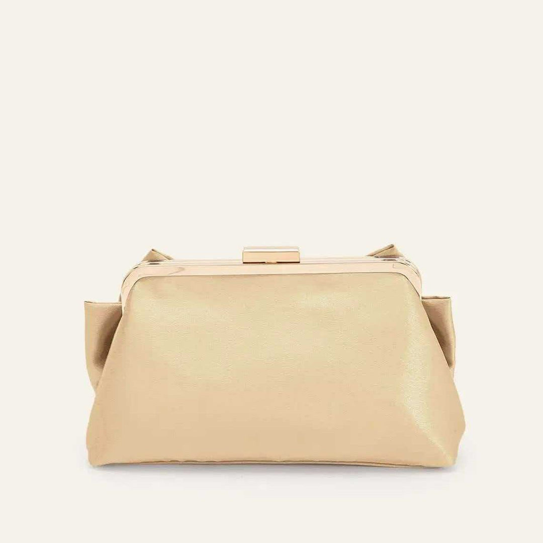 Satin Schleifen-Detail Clutch