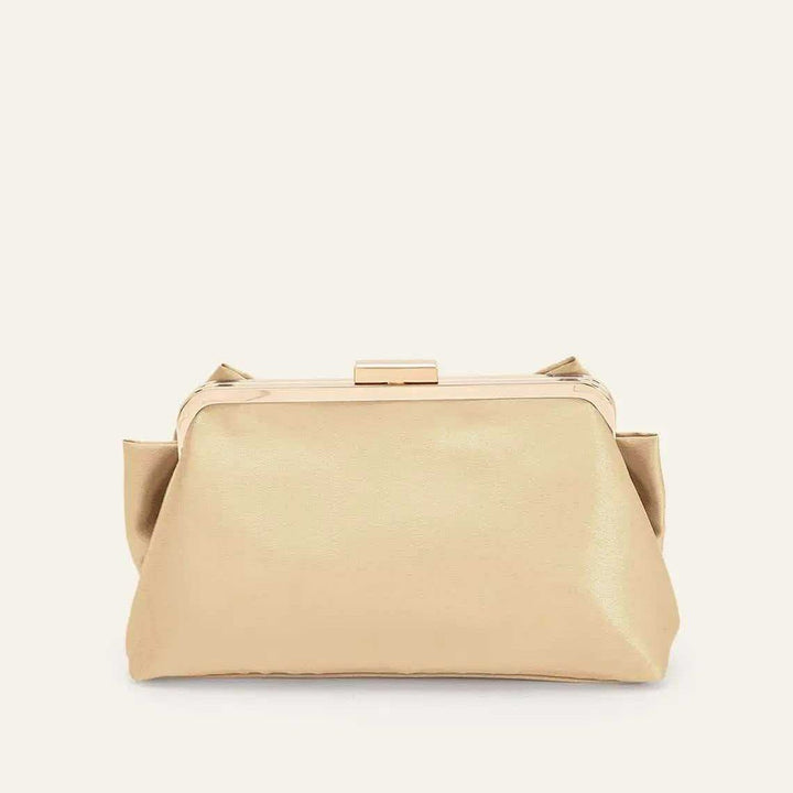 Satin Schleifen-Detail Clutch