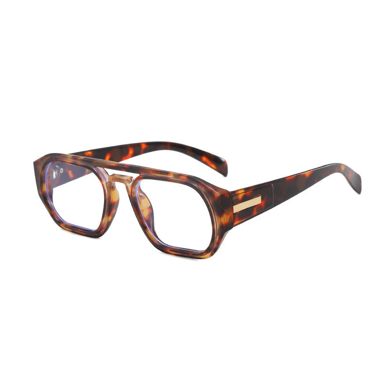 Damen modische rechteckige Brille mit elegantem Metallakzent Karnz