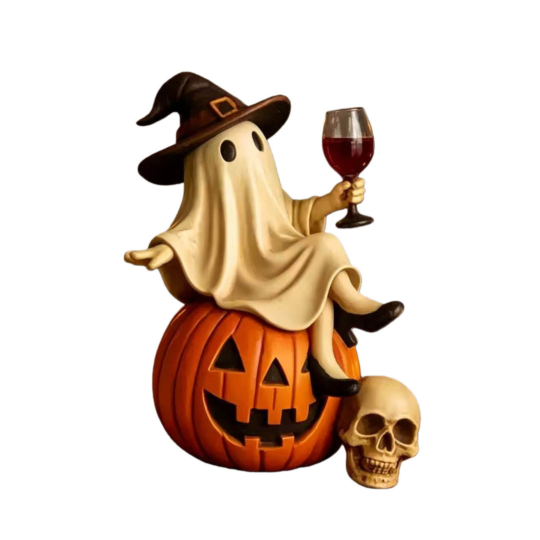 Verspielt Geisterfigur mit Kürbisbasis Karnz