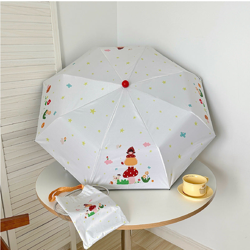 Damen Faltbarer Regenschirm mit verspieltem Design Karnz