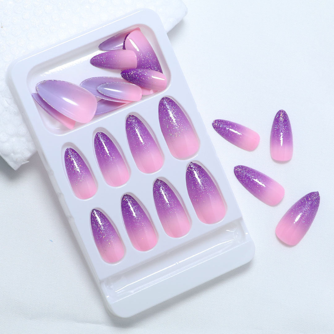 Gradient Glitter Ombre Press-On Nail Set Karnz