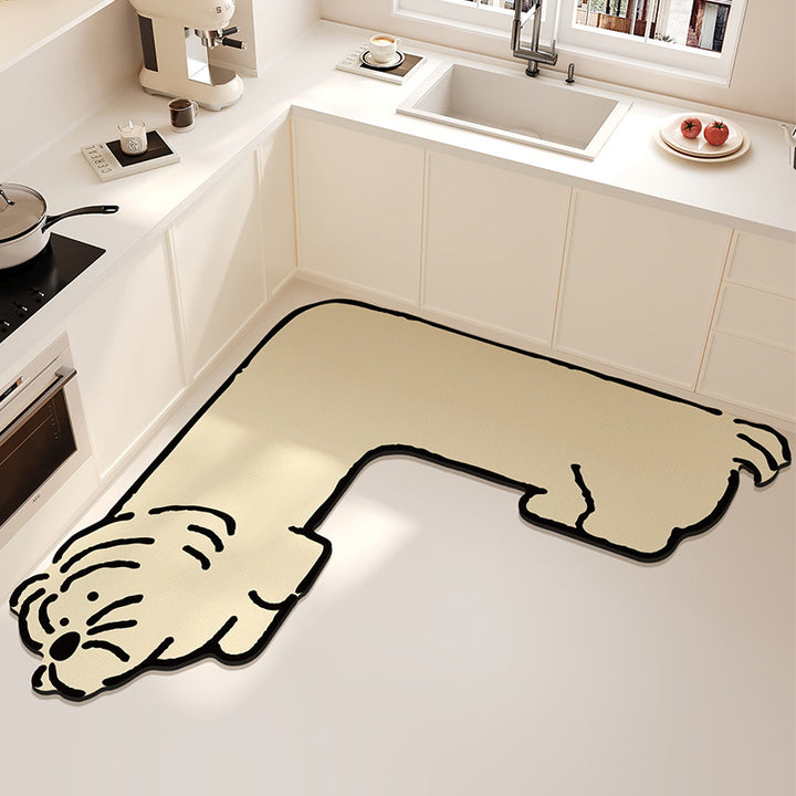 Kat-förmige dekorative Küchenmatte für Zuhause