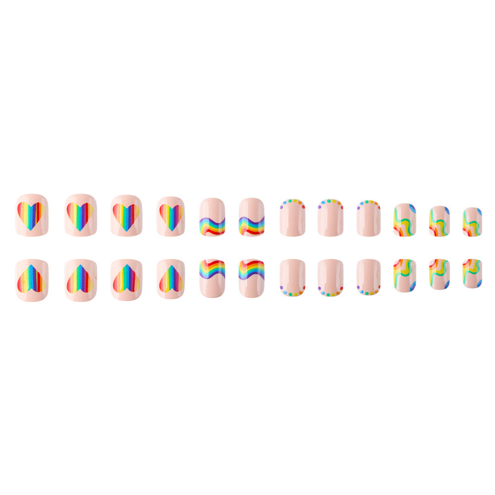 Künstlerisches Regenbogen-Nagelkunst-Set Karnz