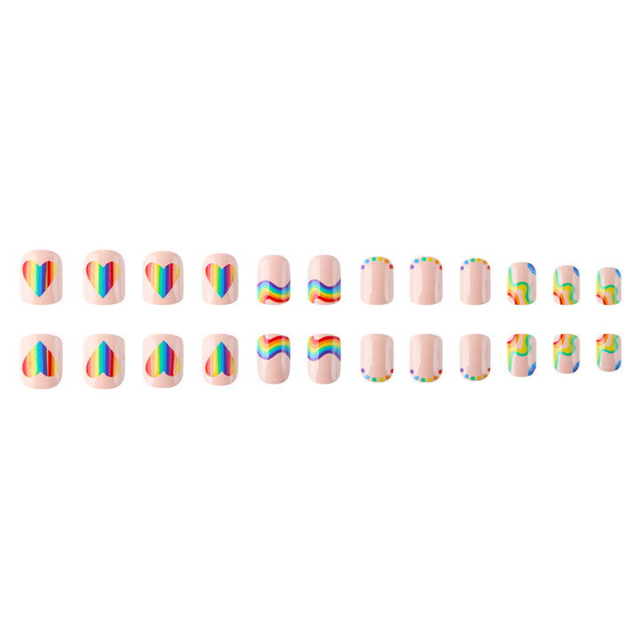 Künstlerisches Regenbogen-Nagelkunst-Set Karnz