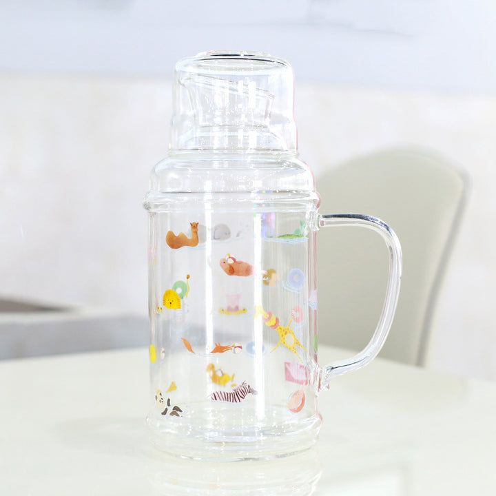 Damen Glas Krug mit bezaubernden Tiermotiven Karnz