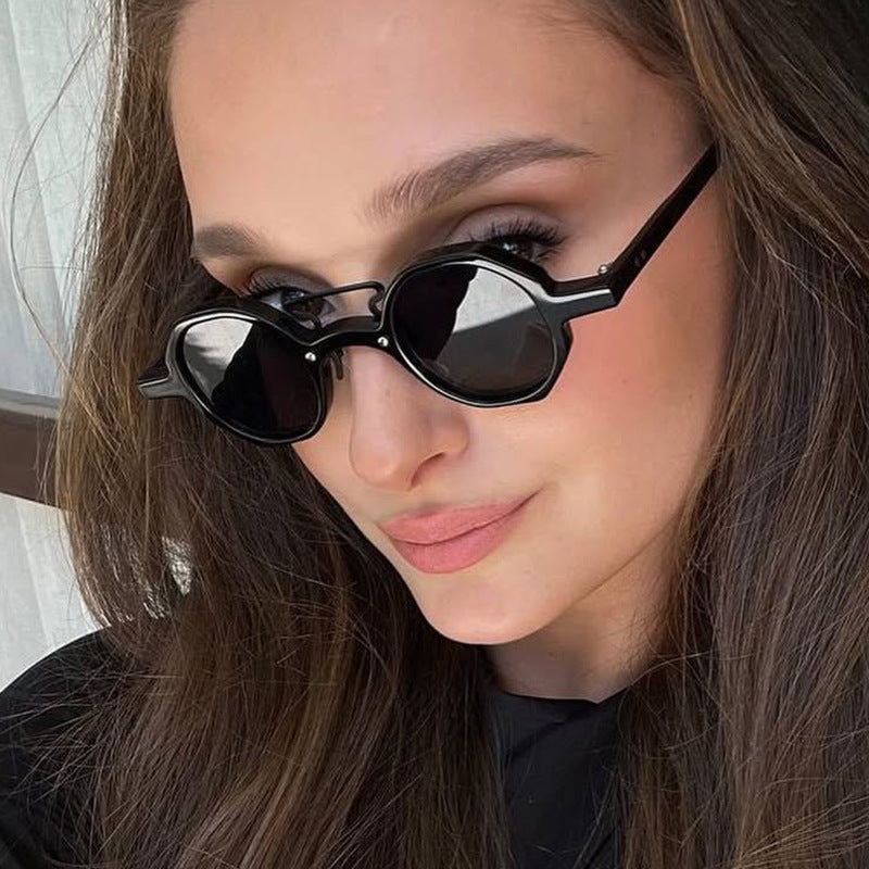 Damen stilvolle Sonnenbrille im einzigartigen achteckigen Design Karnz