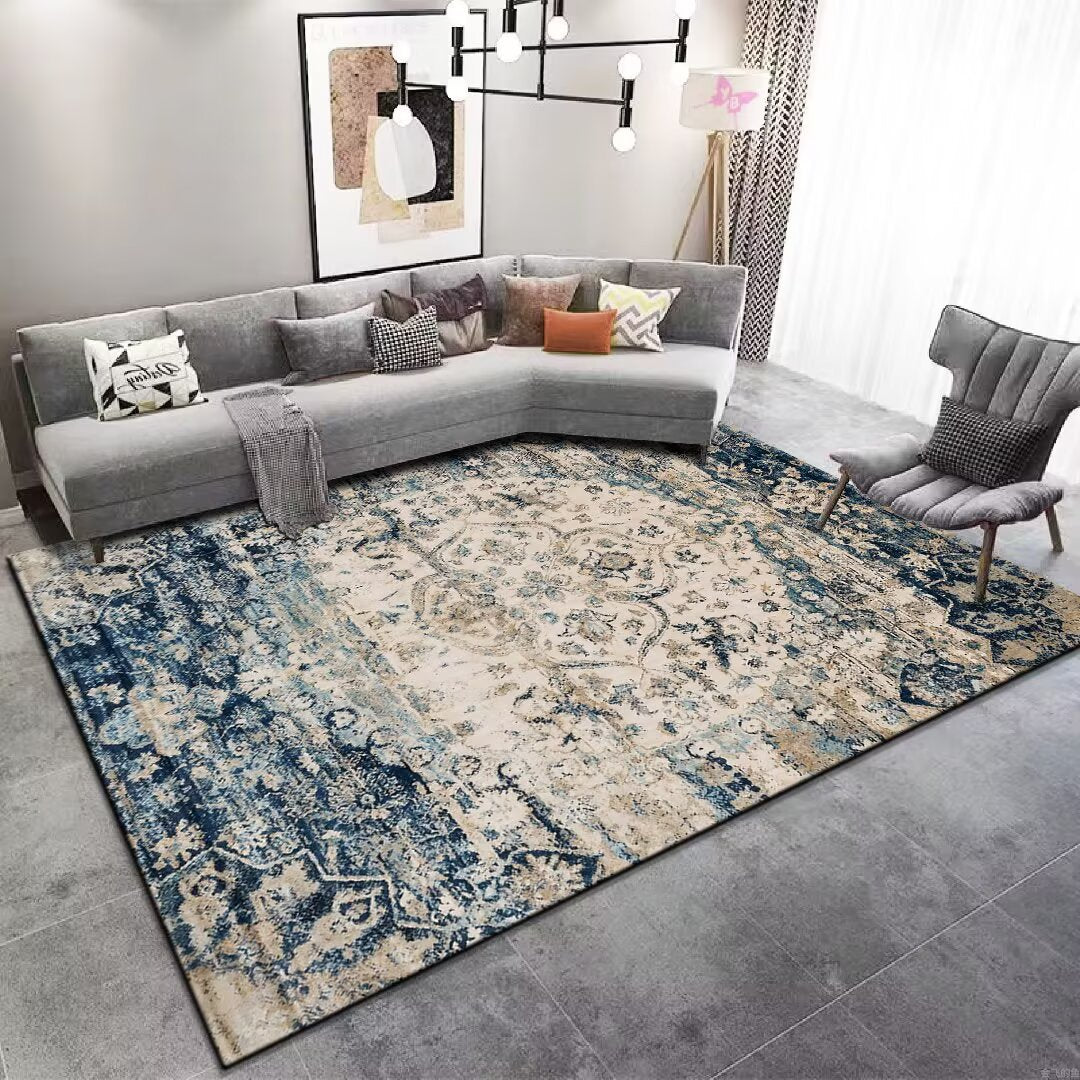 Vintage Floral Patterned Area Rug Karnz