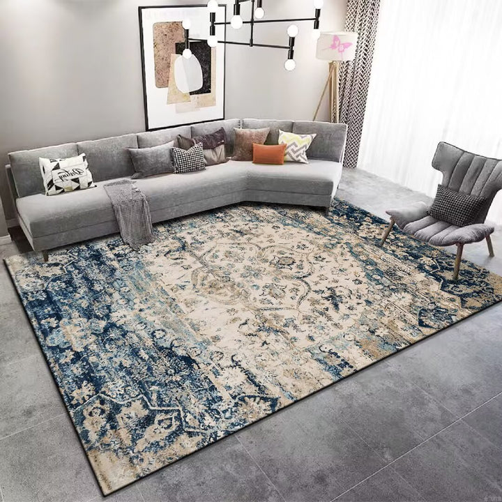 Vintage Floral Patterned Area Rug Karnz
