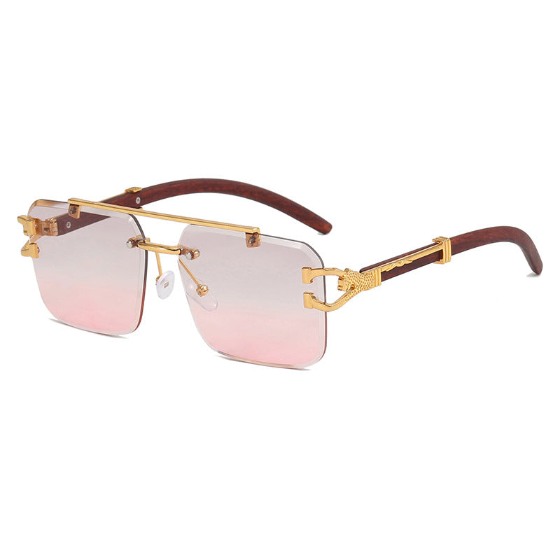 Damen modische Brille mit innovativem Rahmen und luxuriösem Holzdetail Karnz