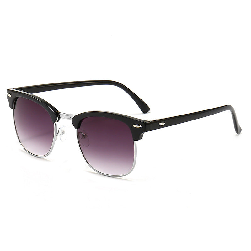 Damen modische Retro-Sonnenbrille mit metallischem Rahmen Karnz