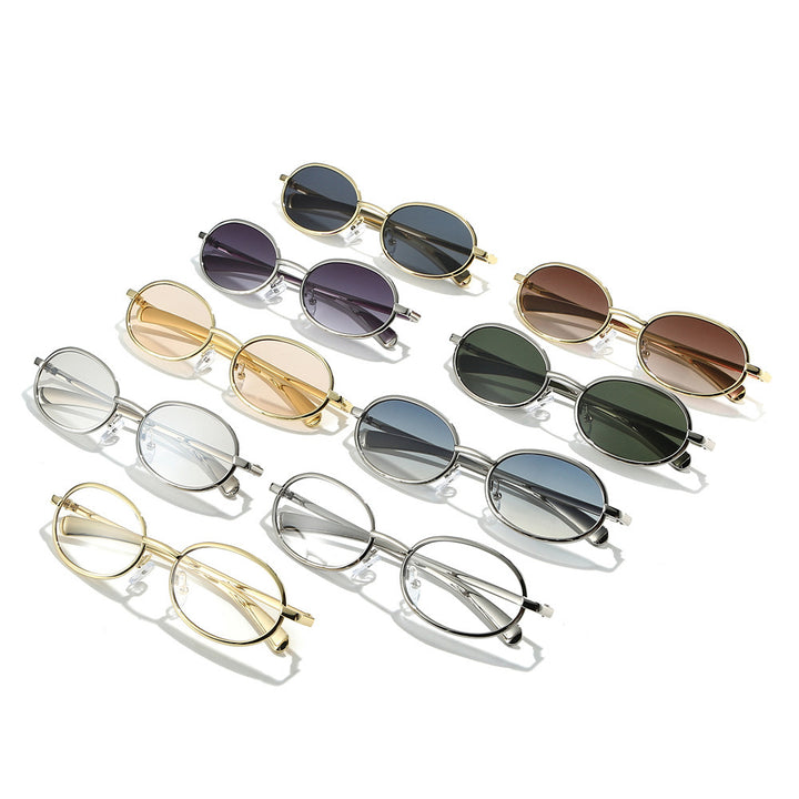Stilvolle Retro-Oval-Sonnenbrille Karnz