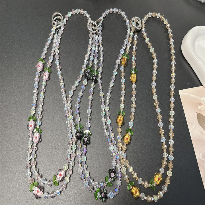 Dekorativer floraler Perlenhalsband Karnz