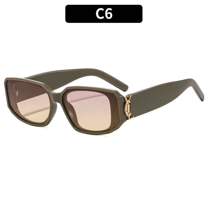 Vintage-inspirierte winkelförmige Sonnenbrille
