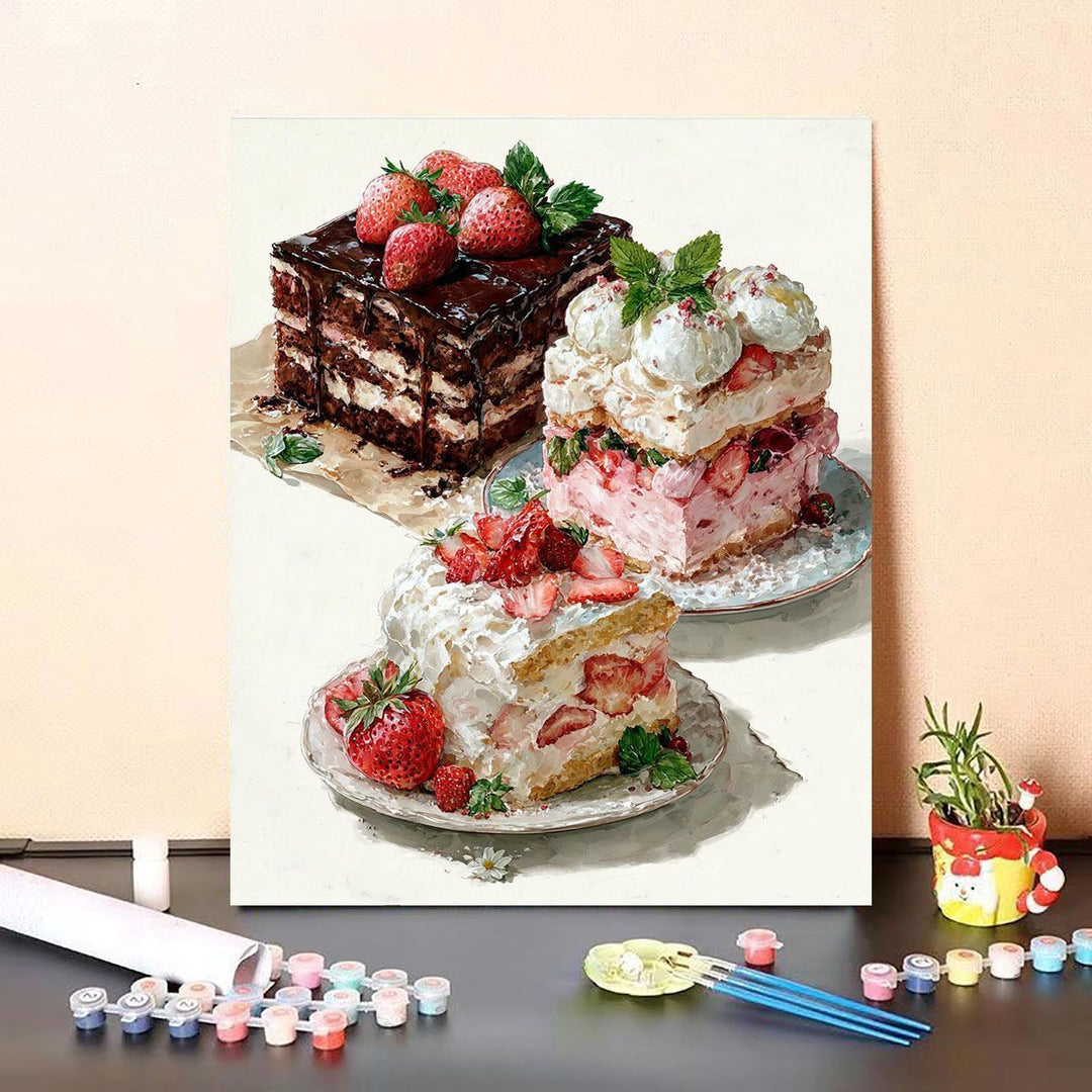 Gourmet Dessert-Themen Leinwandkunst Karnz