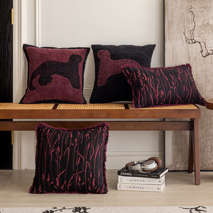 Dekoratives Kissen mit elegantem Leopardenmotiv