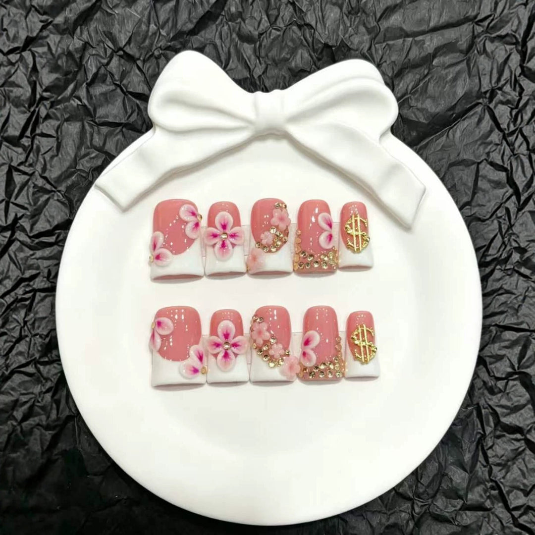 Blumendesig Press-On Nagelkunst