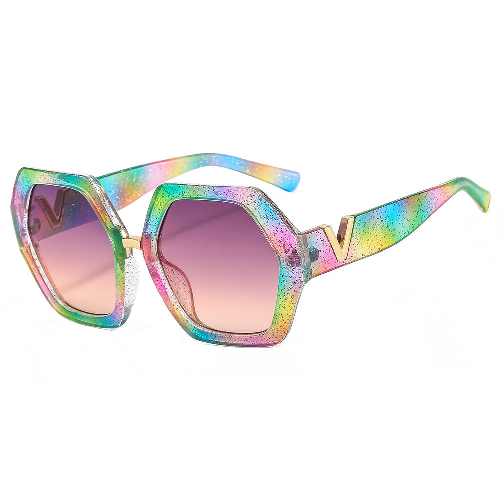 Damen elegante Sonnenbrille mit funkelndem Rahmen Karnz