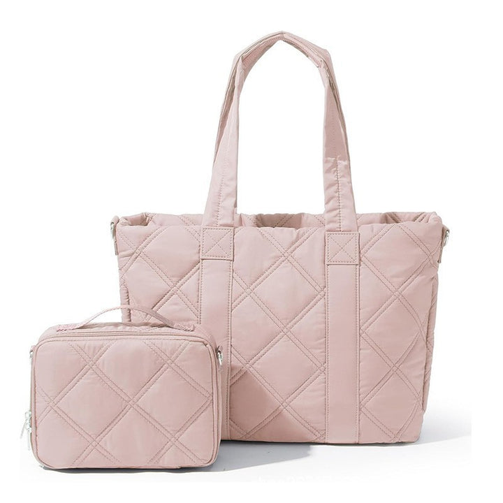 Elegante und Vielseitige Stoffhandtasche mit Abnehmbarem Kosmetiktäschchen Karnz